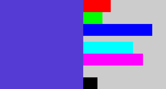 Hex color #553bd4 - blurple