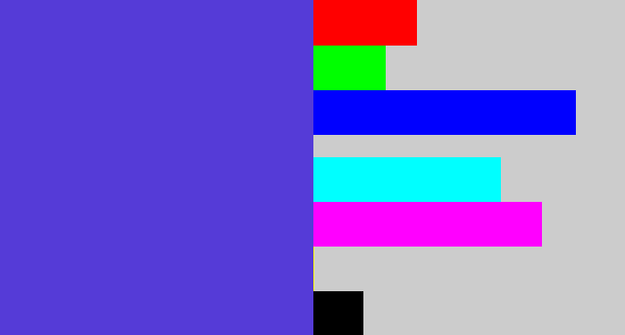 Hex color #553bd7 - blurple