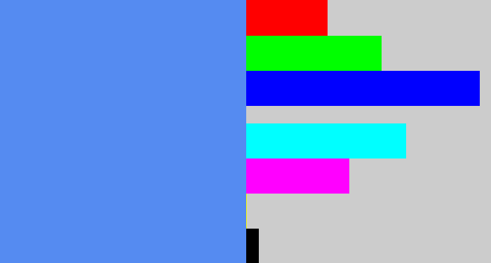 Hex color #558bf1 - soft blue