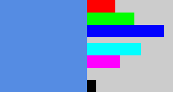 Hex color #558ce3 - soft blue