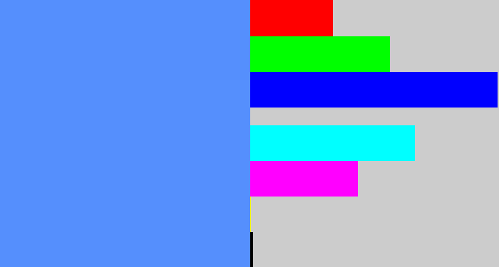 Hex color #558ffd - soft blue