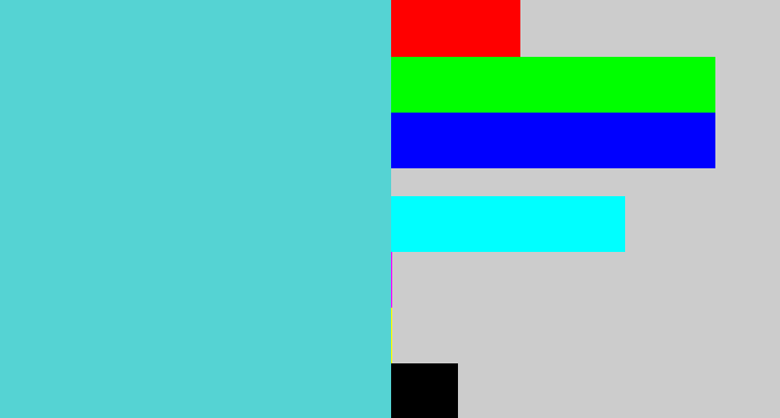Hex color #55d3d3 - seafoam blue