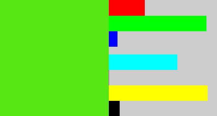 Hex color #55e614 - green apple