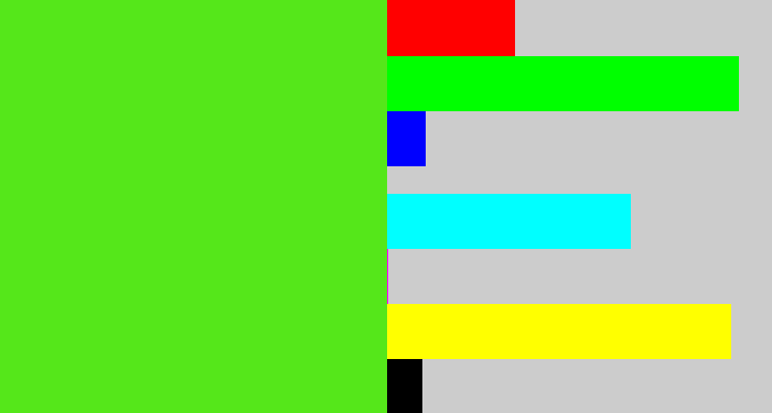 Hex color #55e71a - green apple