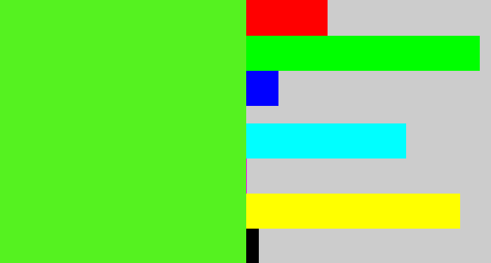 Hex color #55f220 - green apple