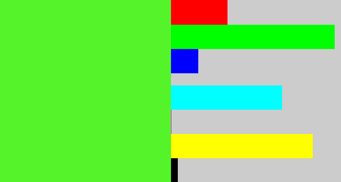 Hex color #55f42a - toxic green