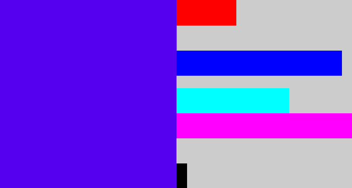 Hex color #5600f0 - blue/purple
