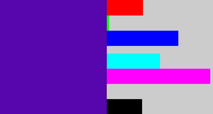 Hex color #5606ac - violet blue
