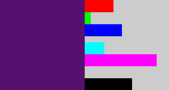 Hex color #56116f - royal purple