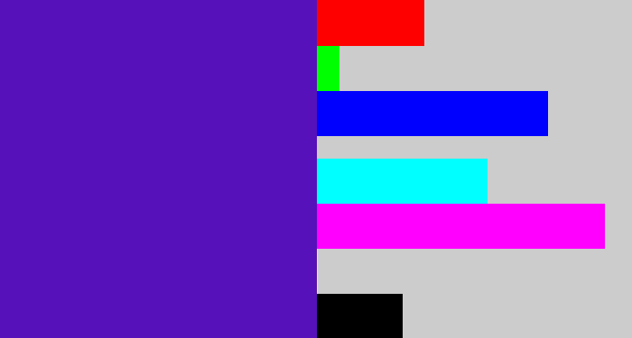 Hex color #5611ba - violet blue
