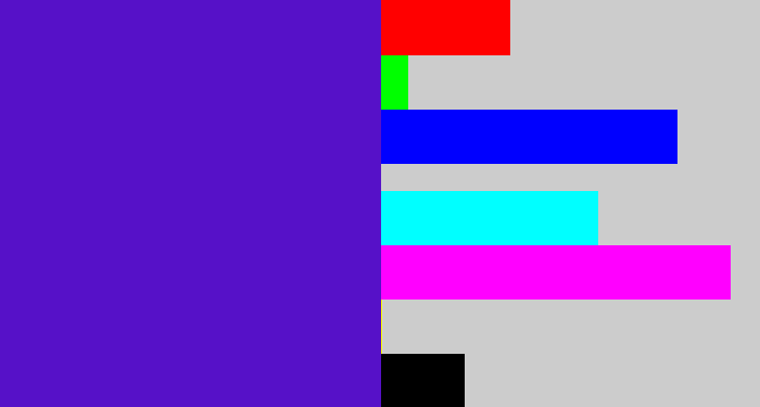 Hex color #5611c8 - violet blue