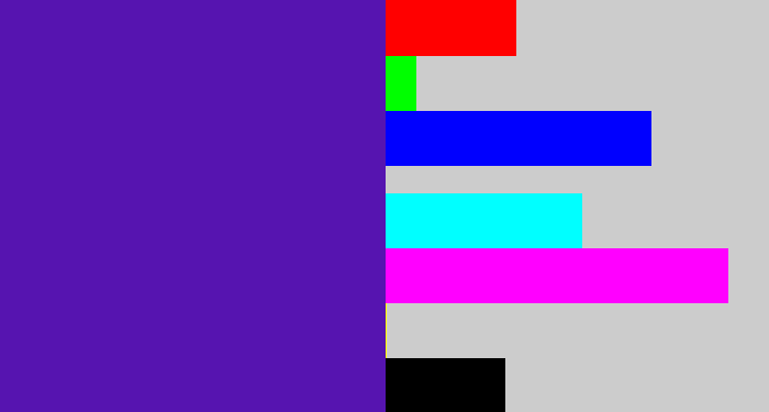 Hex color #5614b0 - violet blue