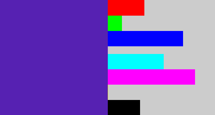 Hex color #5621b2 - blue purple