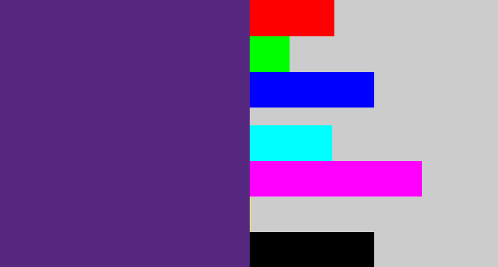 Hex color #562880 - darkish purple