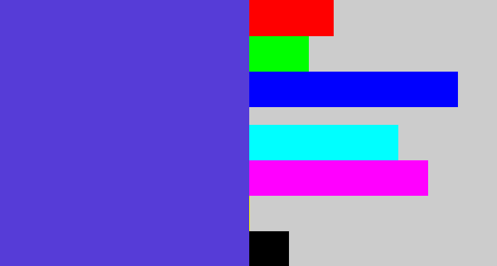 Hex color #563cd7 - blurple