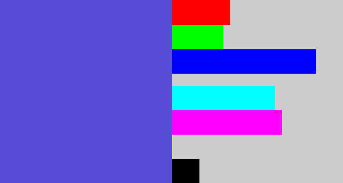 Hex color #564cd5 - warm blue