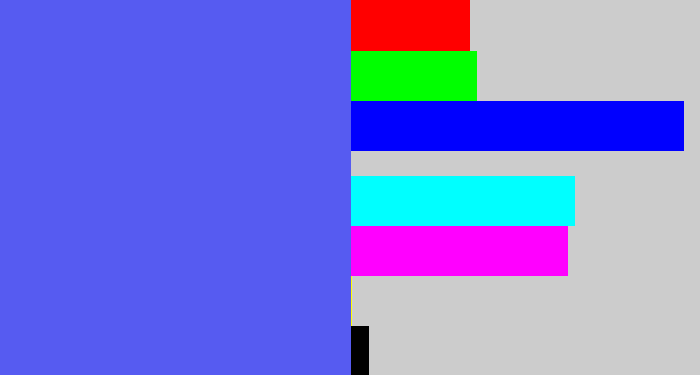 Hex color #565bf1 - warm blue