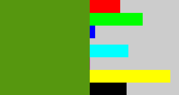 Hex color #56970f - sap green