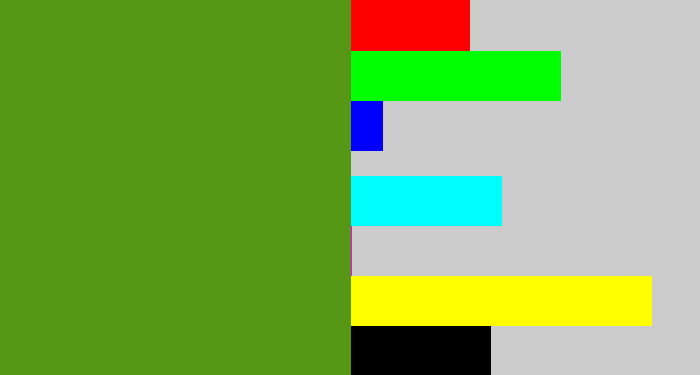 Hex color #569816 - sap green