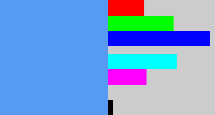 Hex color #569bf1 - soft blue