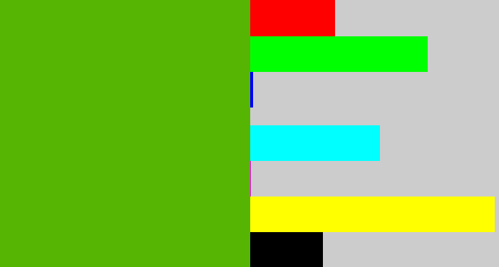 Hex color #56b403 - kermit green