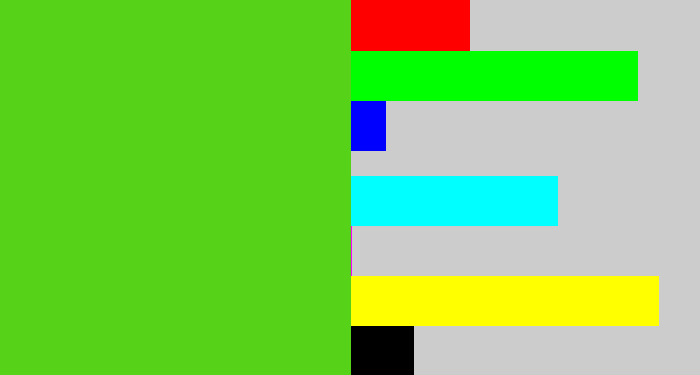 Hex color #56d219 - green apple