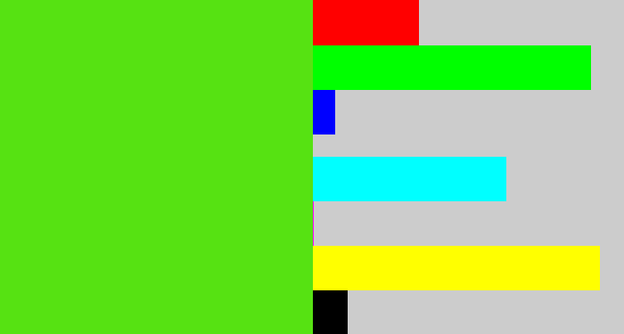 Hex color #56e212 - green apple