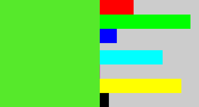 Hex color #56e92b - toxic green