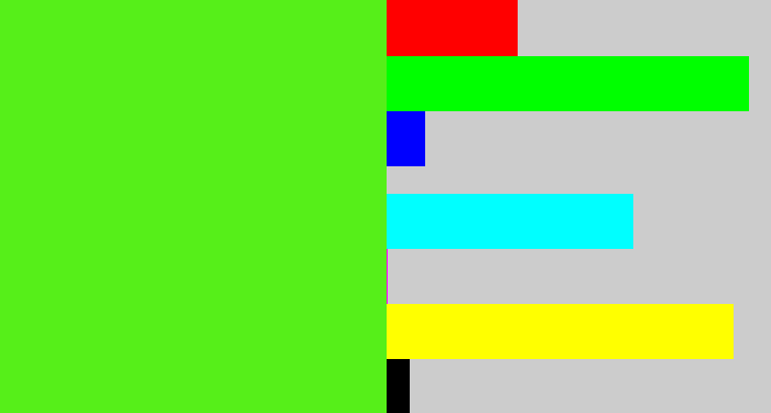 Hex color #56ef19 - green apple