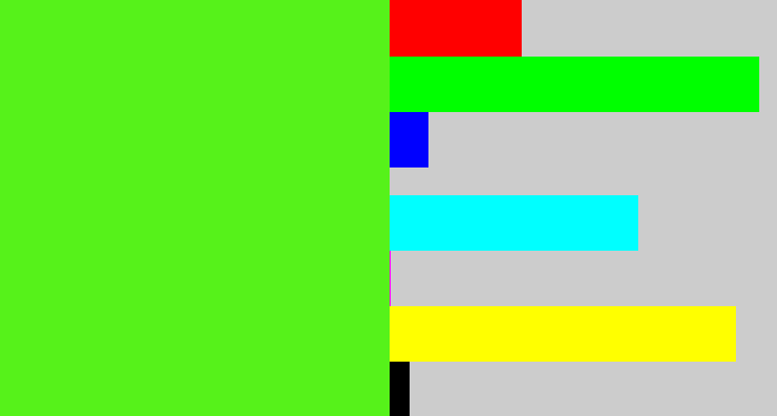 Hex color #56f21a - green apple