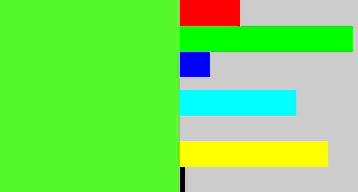 Hex color #56f72b - toxic green