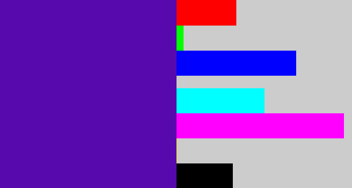 Hex color #5709ad - violet blue