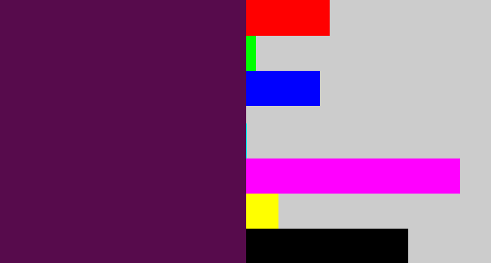 Hex color #570b4c - plum purple