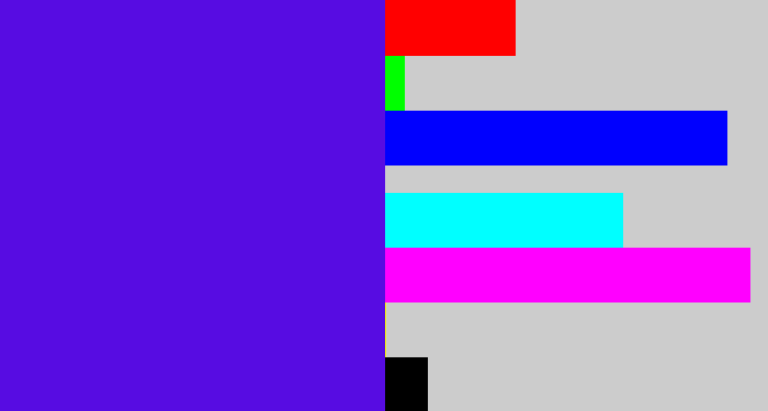 Hex color #570ce2 - blue violet