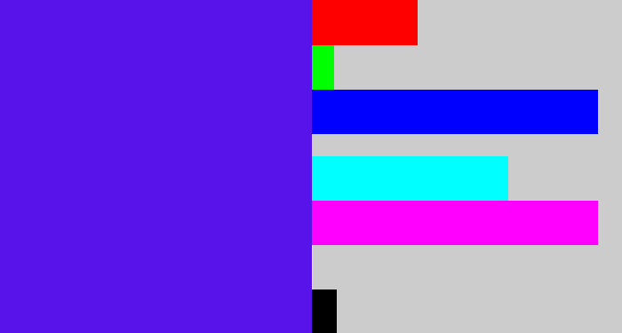 Hex color #5713ea - blue/purple