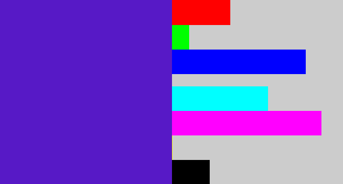 Hex color #5719c6 - purple/blue
