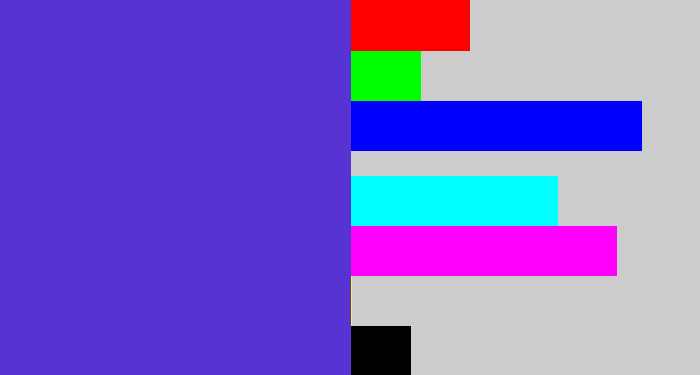 Hex color #5733d3 - blurple
