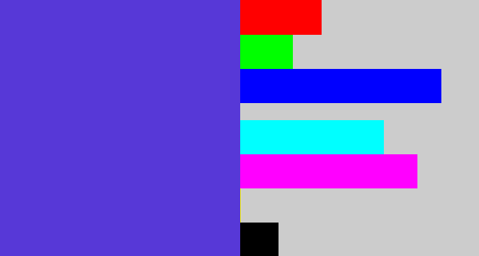 Hex color #5738d7 - blurple