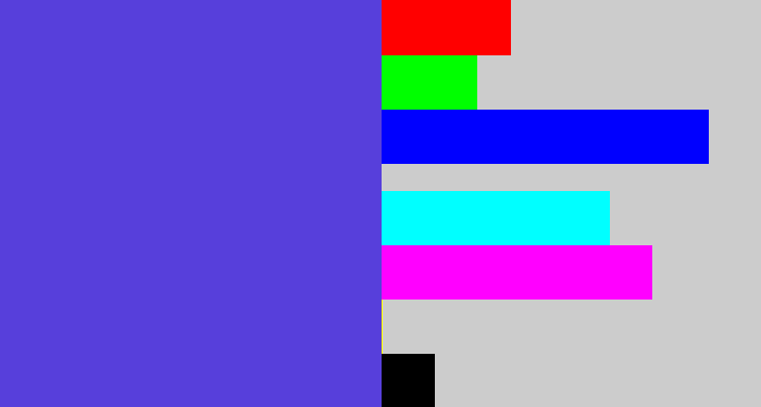 Hex color #573fdb - blurple