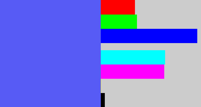 Hex color #575bf5 - warm blue