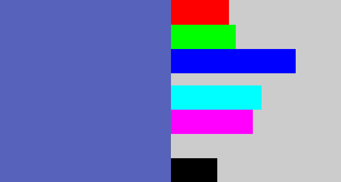 Hex color #5762bb - iris