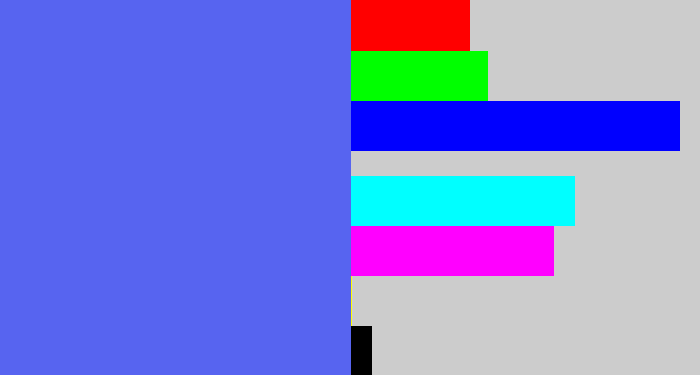 Hex color #5764f0 - warm blue