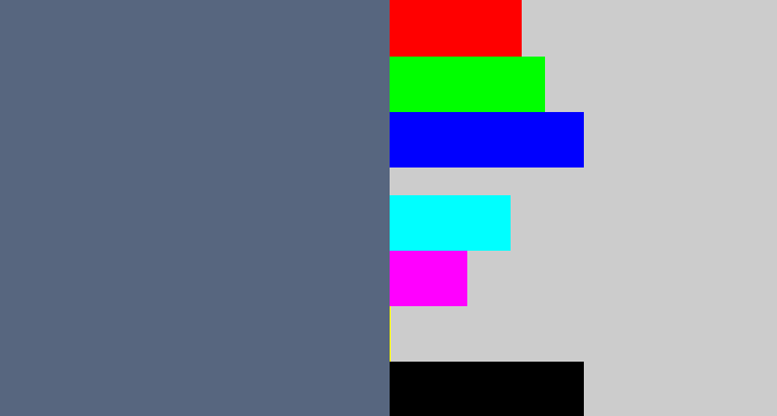 Hex color #57667f - slate