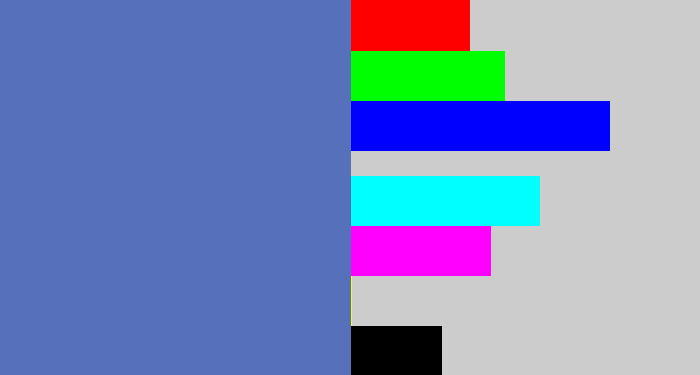 Hex color #5770bc - off blue