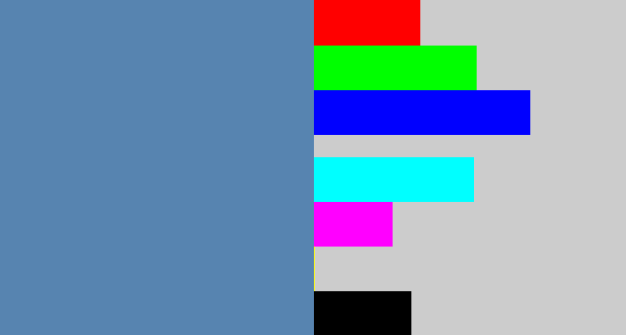 Hex color #5784b0 - off blue
