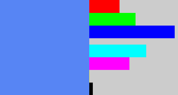Hex color #5785f4 - soft blue