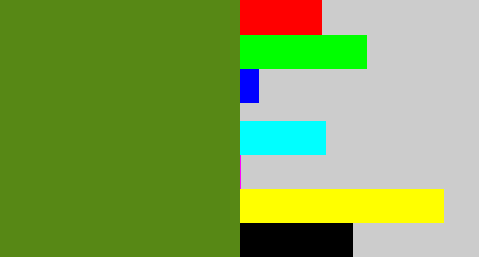 Hex color #578815 - sap green