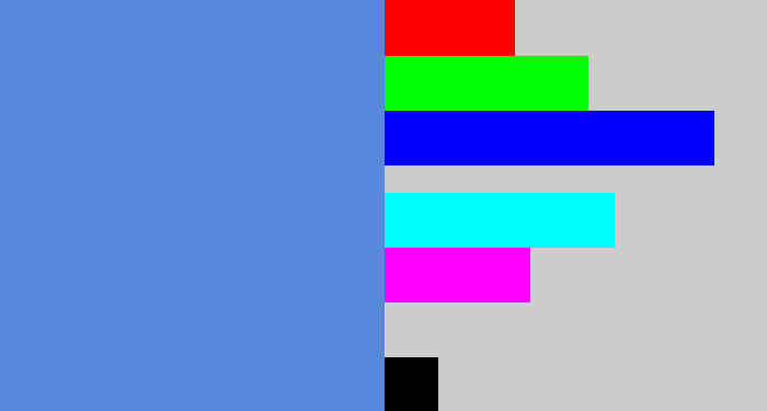 Hex color #5788dc - soft blue