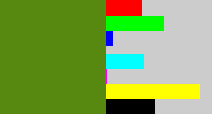 Hex color #578910 - sap green
