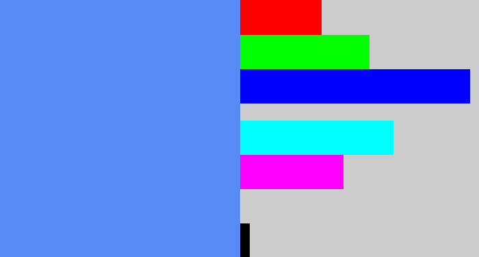 Hex color #578af4 - soft blue